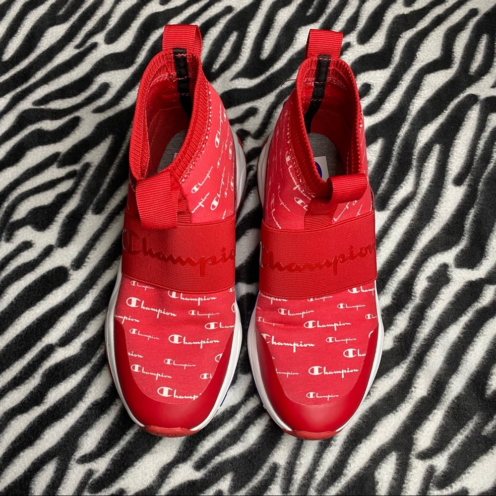 Champion Rally Script Scarlet Sneakers